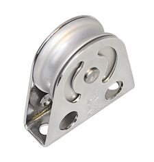 SEA SURE Einfach-Bockrolle gleitl. 38mm, Seil 10mm, Alurolle, vert./horiz.