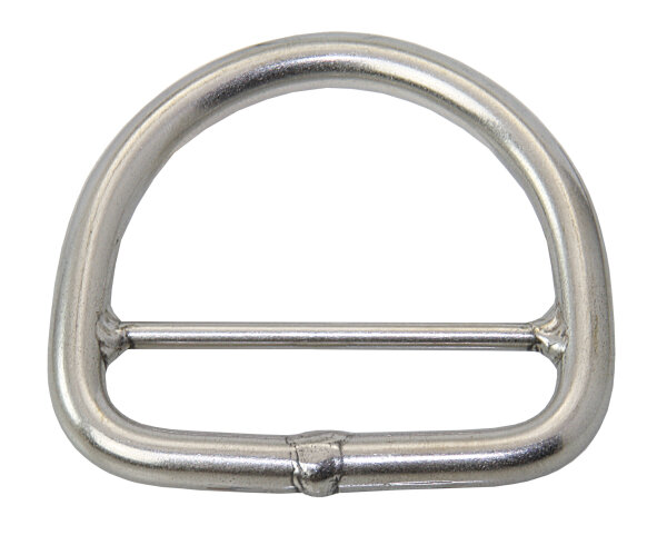 SEA SURE D-Ring mit Steg unpoliert A4 6x50mm