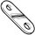 SEA SURE Verbindungslasche Edelstahl 51x19mm, gerade