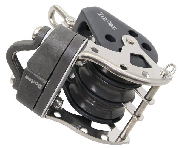 BARTON Dreifachblock gleitl. 45mm, Seil 10mm, Wirbelsch/U-Bügel/Klemme