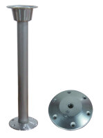 Tischbein mit Fuß und Konsole, unverstellbar Alu 680mm