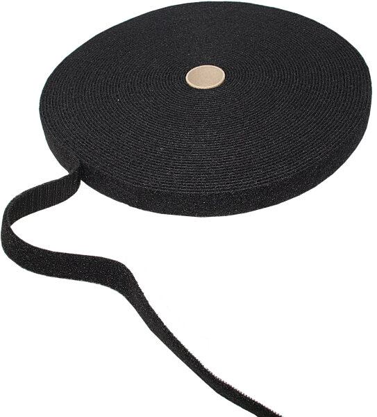Klettband Back-2-Back, PA, B 25mm, L 25m, schwarz