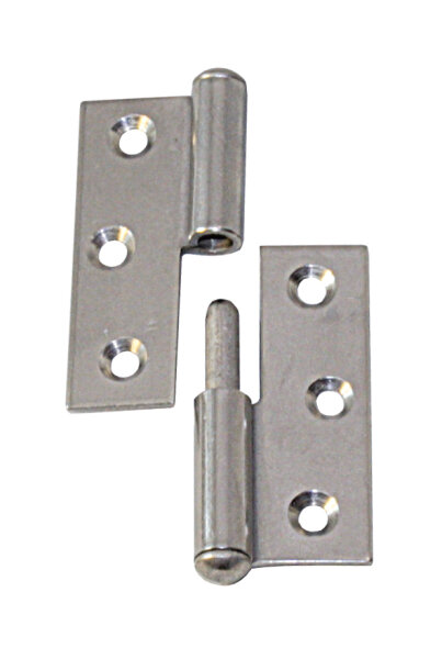 Türscharnier, gestanzt, aushebbar A2 40x50x1,5mm