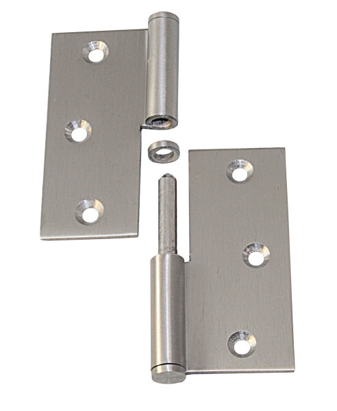 Türscharnier, gestanzt, aushebbar A2 90x90x2,5mm