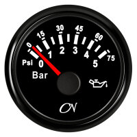 CN Öldruck-Anzeige analog 12/24V 57mm 0-5bar