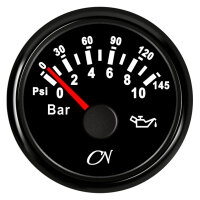 CN Öldruck-Anzeige analog 12/24V 57mm 0-10bar
