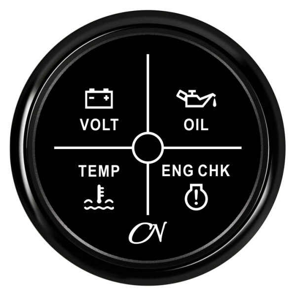 CN LED-Alarm-Anzeige mit 4 Funktionen 12/24V 57mm