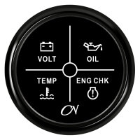 CN LED-Alarm-Anzeige mit 4 Funktionen 12/24V 57mm
