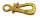 Pelikanhaken mit Auge Messing