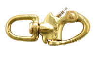 Schnappschäkel mit Wirbelauge Messing