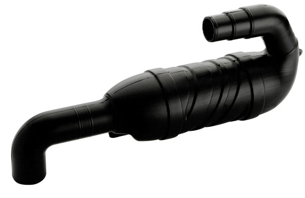 Auspuff-Endschalldämpfer Kunststoff für Schlauch 40/45/50mm, Abgang