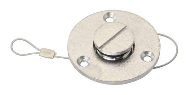 Lenzstopfen mit Schraubverschluss und Schlitzantrieb A4 iD=19mm
