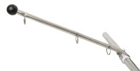 Flaggenstock Edelstahl für Reling 22/25mm 0,39m