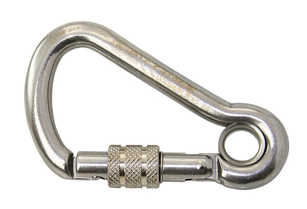 KONG Karabiner asym. mit Überwurfmutter und Kausche A4