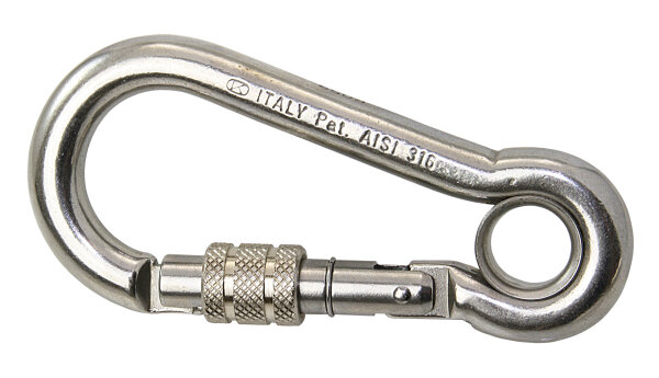 KONG Karabiner mit Überwurfmutter und Kausche A4