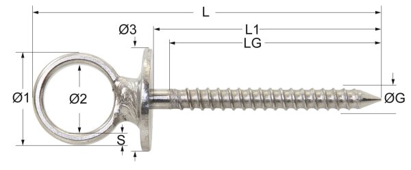 Augbolzen Holzgewinde