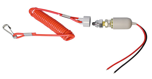 Not-Stop Schalter für Batteriezündung 12V 15A mit Spiralkabel