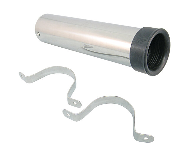 Angelrutenhalter mit 2 Klemmschellen Edelstahl 229mm