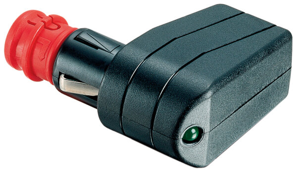 PRO CAR Universalstecker, 90° 12/24V mit Sicherung 8A und LED