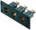 PRO CAR Einbau-Dreifach-Normsteckdose 12mm mit Paneel 12/24V 16A