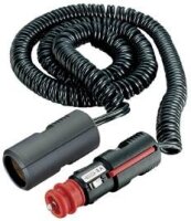 PRO CAR Spiralkabel mit Stecker und Kupplung 21mm 12/24V...