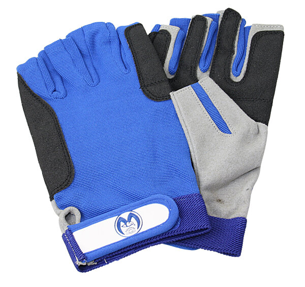 Segelhandschuh aus Amara blau/grau/schwarz