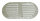 Kiemenblech, oval A2 233x116mm, 2x7 Schlitze
