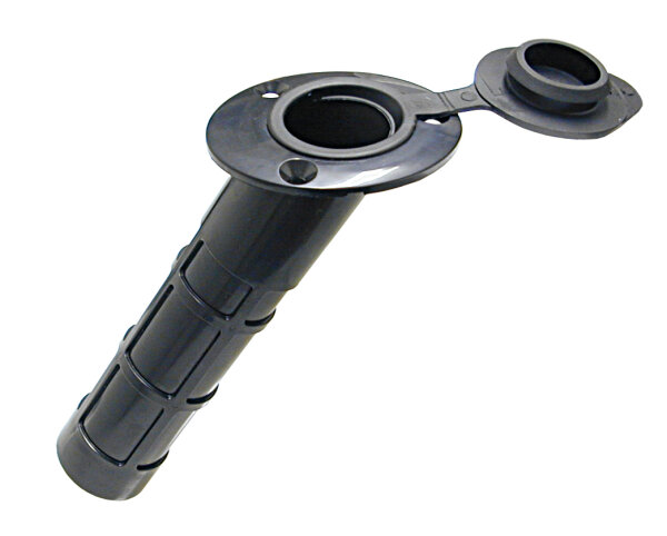 Angelrutenhalter für Einbau 60° ABS 250mm, mit Gummi-Kappe