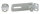 Überfallscharnier mit Augplatte A4 50+19x23mm