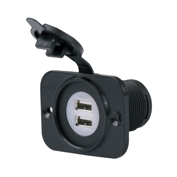 MARINCO USB-A Einbau-Doppelsteckdose 12/24V 2,1A