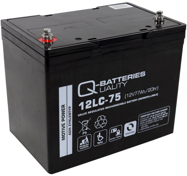Q-BATTERIES Zyklenbatterie AGM