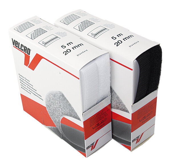 Klettband Spenderbox, PA, B 20mm, L 2x5m