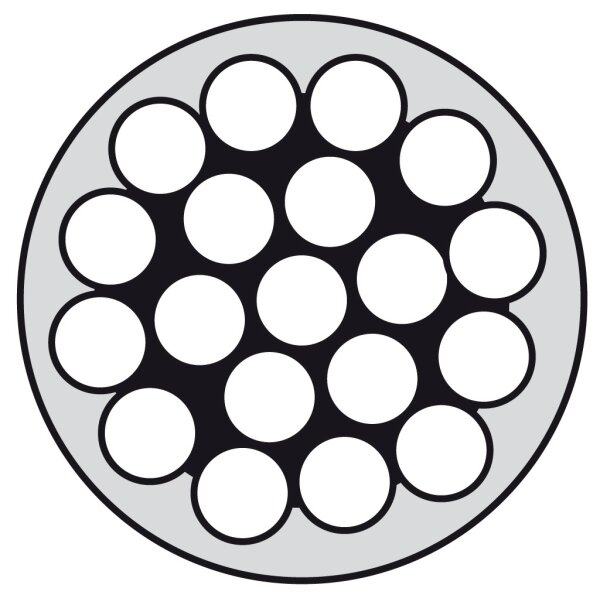 Drahtseil 1x19 A4 4/6mm PVC weiß ummantelt