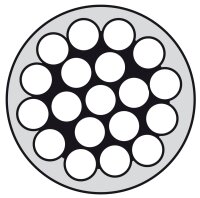 Drahtseil 1x19 A4 4/6mm PVC weiß ummantelt