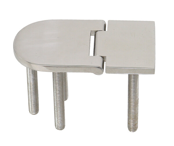 Scharnier mit Gewinde A4 76x40x4,0mm, M6x45mm