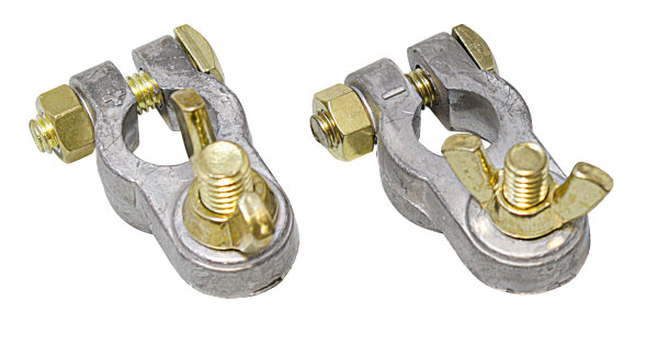 Batterie-Polklemmen mit Flügelmutter MsZn 5/16" (8mm) 2St.