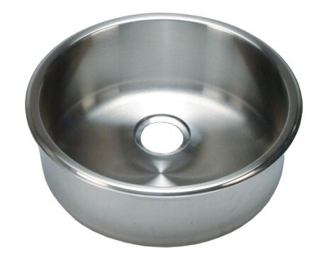 BARKA Waschbecken zylindrisch Edelstahl satin 300x125mm