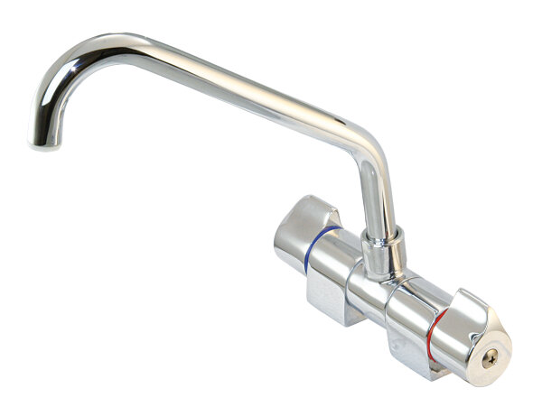 BARKA Zweihebel-Mischbatterie, schwenk- und klappbar MsCr mit Gewinde 3/8"