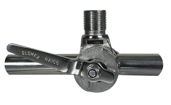 GLOMEX 2-Wege-Relinghalterung, Edelstahl, Ø 2225mm, für V/H Reling