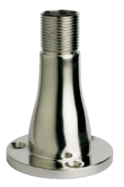 GLOMEX Standfuß, Edelstahl, 100mm, 1"x14, für Antennen und Verlängerungen