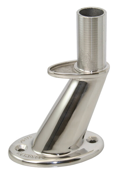 GLOMEX Deckshalterung, Edelstahl, 130mm, Ø25mm