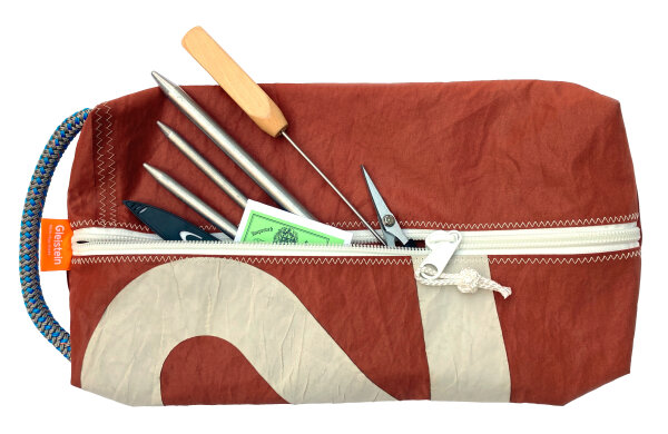 GLEISTEIN Spleißertasche aus gebrauchtem Segeltuch, 420mm