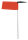 ALLEN Windanzeiger ohne Seitenhalter, Tuch 110x120mm rot