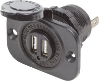 BLUE SEA Dual USB-A Ladebuchse, 12/24V, 2,1A