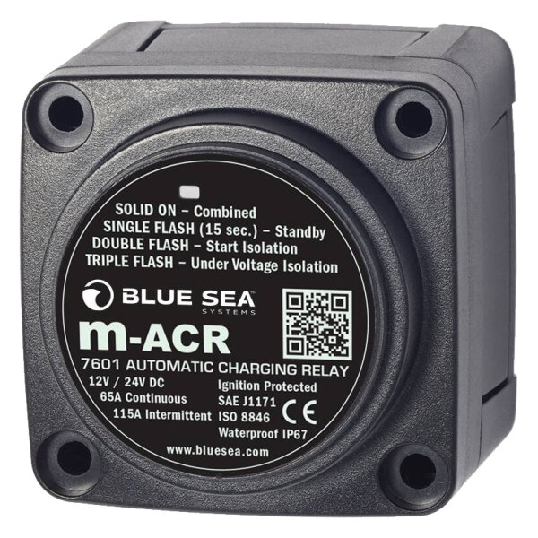 BLUE SEA Laderelais m-Serie, automatisch, 12/24V, 65A