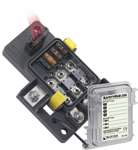 Sicherungshalter SafetyHub 100, 7-fach, 280A (5 St. bulk)
