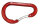 KONG Karabiner Paddle mit Draht-Verschluss Alu 12x114mm rot