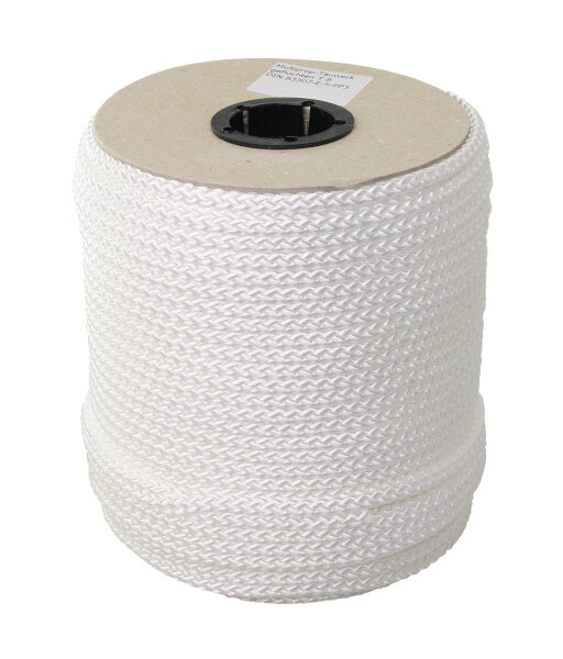 Flechtleine PP 8-fach 6mm weiß 30m