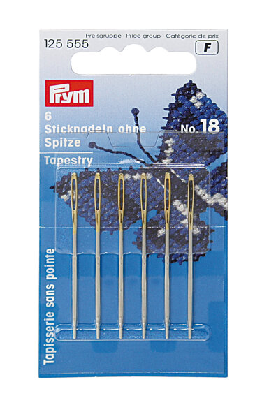 PRYM Sticknadeln ohne Spitze, Ø1,2mm x 50mm, 6 Stk. SB-Karte