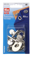 PRYM Drehverschluss-Set mit Blechschr. MsNi 4St. SB-Pack